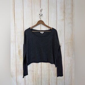 UGG Cropped Merino Wool Sweater Top | Lightweight Long Sleeve | Size M